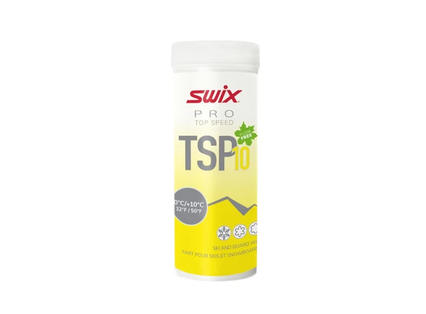 Swix TSP10 Yellow | 0/+10 Mykt racingpulver for våt snø 0°C - +10 