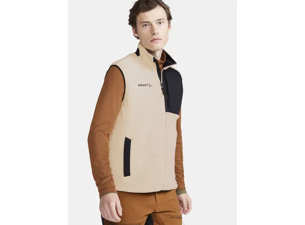 Craft Explore Fleecevest Herre Varm, stilig fleecevest, Ecru 