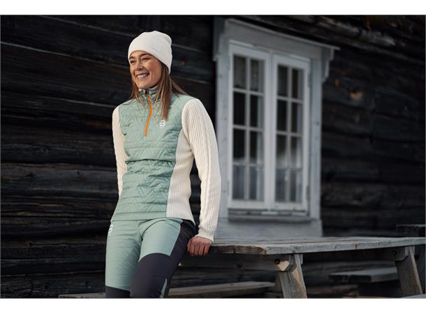 Dæhlie Half Zip Comfy Wmn Grønn Stilig, varm ullgenser. Malachite green