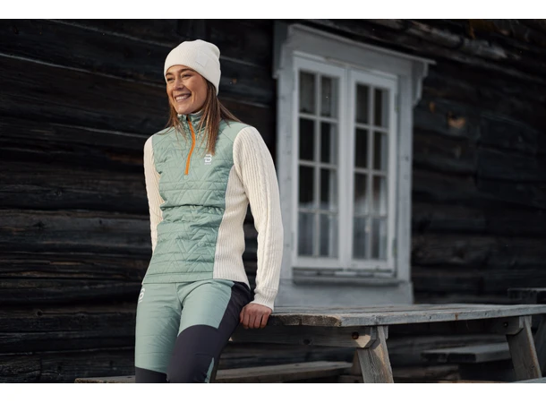 Dæhlie Half Zip Comfy Wmn Grønn Stilig, varm ullgenser. Malachite green 