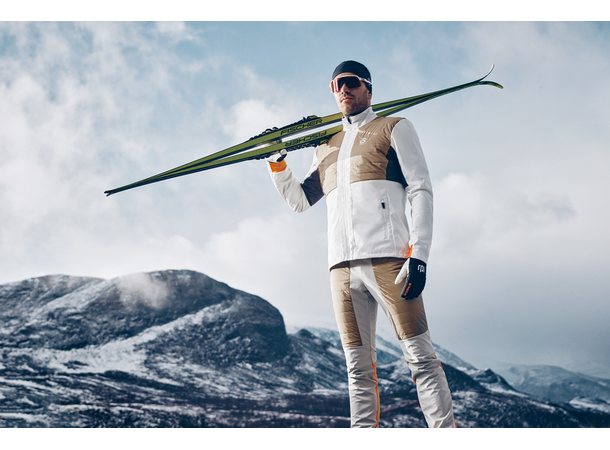 Dæhlie Jacket Aware Men 3-lags softshell skijakke, Snow White 
