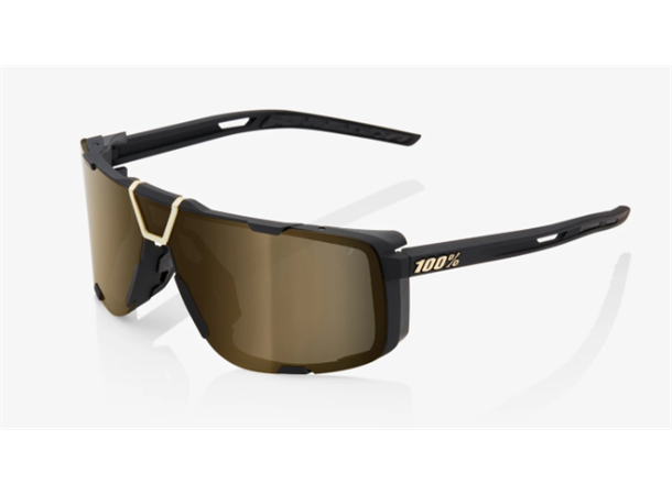 100% Eastcraft Brille Soft Tact Black Soft Gold Mirror Lens - Multisportsbrill