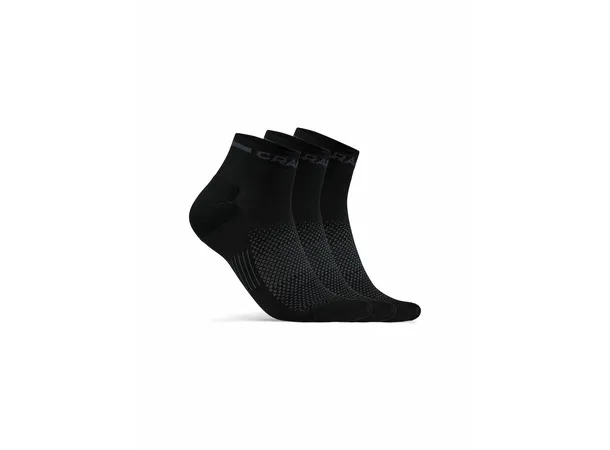 Craft Core Dry Mid Sock 3pk Sort Funksjonell treningssokk, 3pakk 