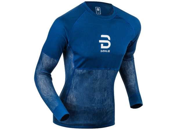 Dæhlie Airnet Wool Long Sleeve herre Halv nettingtrøye i ull 