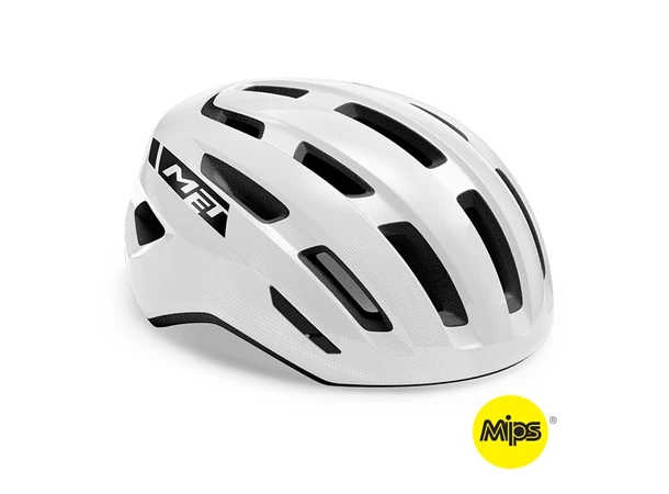 MET Miles Sykkelhjelm MIPS S/M (52-58) White glossy, MIPS 