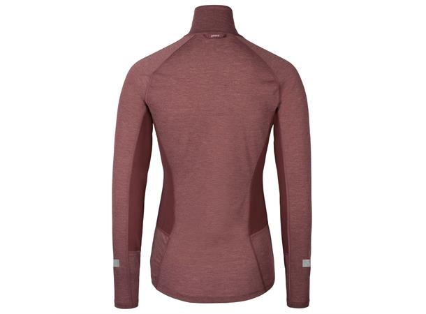 Johaug Aerial Woolmix Half Zip 2.0 Brownish red, Lett og varmende genser