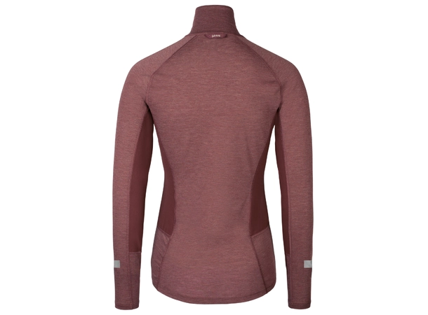 Johaug Aerial Woolmix Half Zip 2.0 Brownish red, Lett og varmende genser 