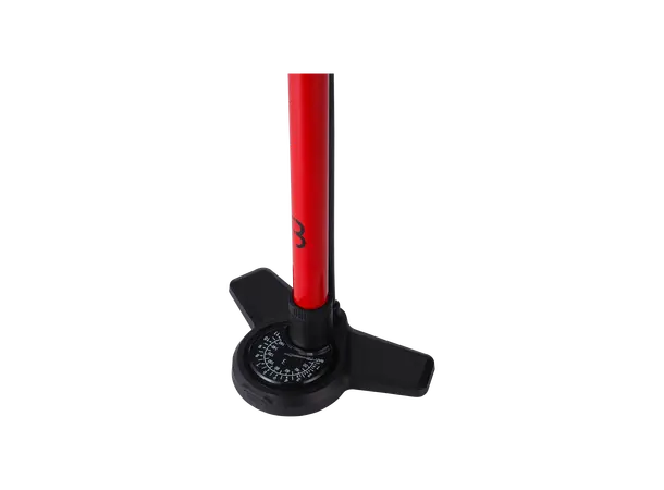BBB AirBoost BFP-28 Manometerpumpe Rød Stål, 63cm, alle ventiler, 160psi/11bar 