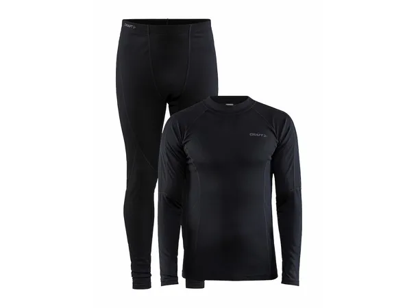 Craft Core Warm Baselayer Set M Sort Varmt superundertøy-sett 