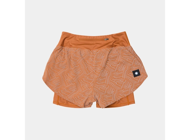 SAYSKY W Reflective Pace 2 in1 Shorts 3" Oransj 2 in1 shorts med refleksdetaljer 