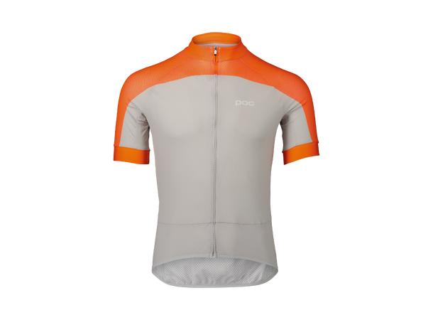 POC Essential Road Logo Jersey M Zink orange/ Granite grey