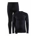 Craft Core Warm Baselayer Set M Sort S Varmt superundertøy-sett