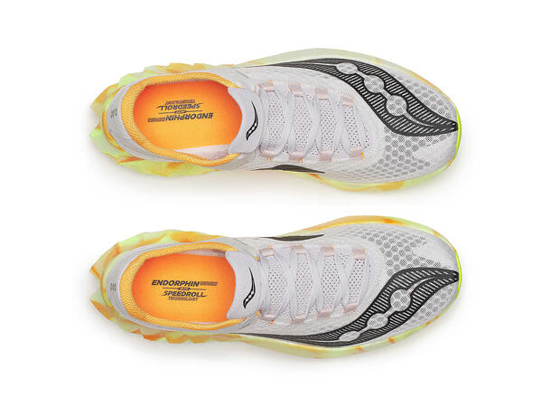 Saucony Endorphin Pro 4 Men Fog/peel, moderne konkurransesko 