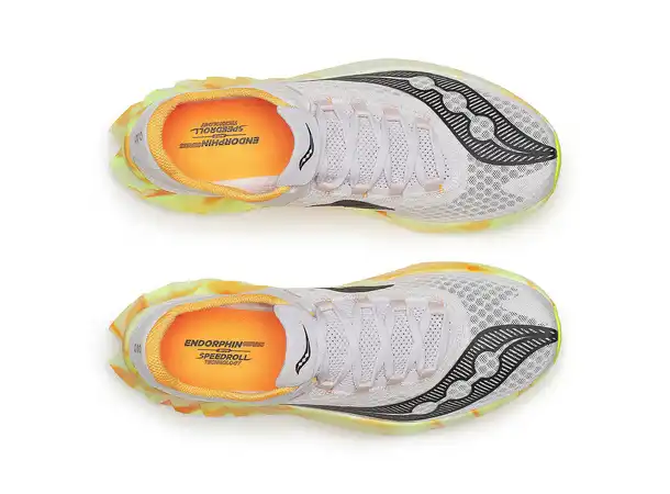 Saucony Endorphin Pro 4 Men Fog/peel, moderne konkurransesko 