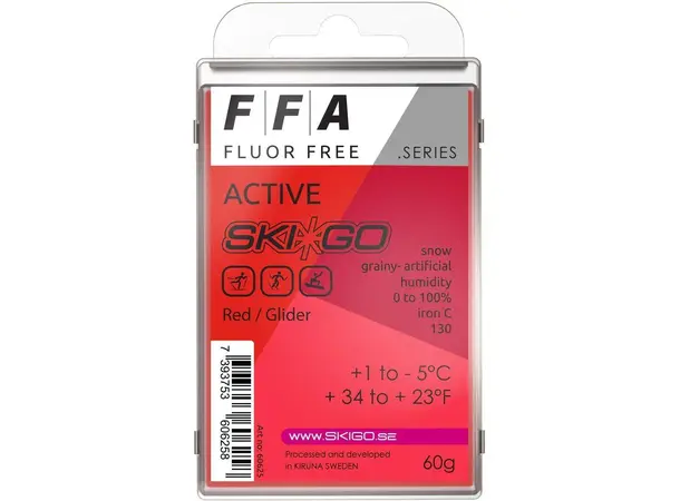 Skigo FFA Red Glider | -5 / +1 200gr, for kornete snø og kunstsnø 