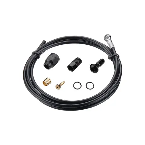 Tektro Skivebremseledning Banjo Sett 5.5 2000mm x 5.5mm, Sort, inkl. smådeler
