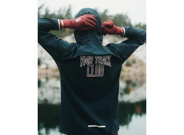 YMR Track Club Änggården Windbreaker Vind og vandavvisende løpejakke for menn 