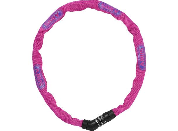 Abus Kjettinglås 4804 Combo 4mm 75cm kode Rosa