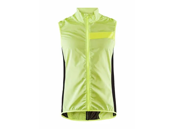 Craft ADV Essence Light Wind Vest Flumino yellow, synlig sykkelvest 