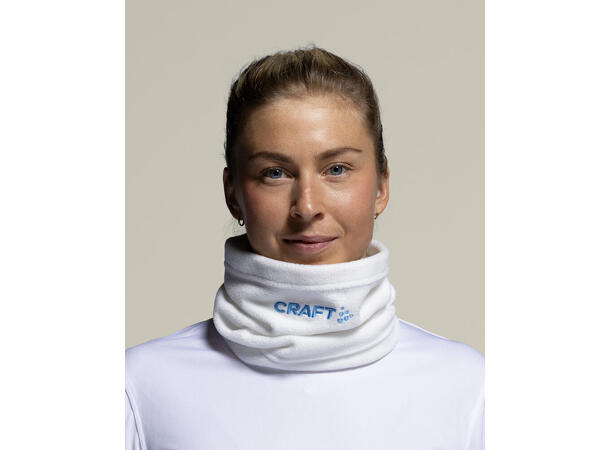 Craft Fleecehals Hvit Varm fleecehals