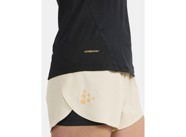Craft PRO Hypervent Tee 2 Wmn Black Lett løpe-t-skjorte til dame