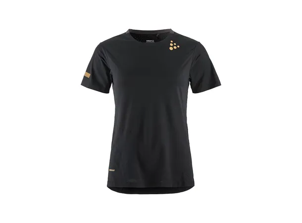 Craft PRO Hypervent Tee 2 Wmn Black Lett løpe-t-skjorte til dame 