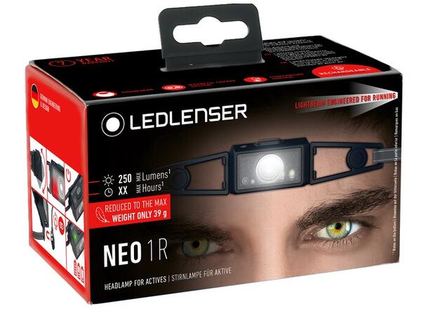 Ledlenser NEO1R Oppladbar ultrakompakt hodelykt - 39 gr.