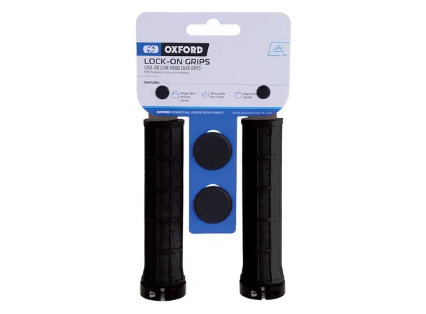 OXFORD Håndtak Lock On Slim svart Hpndtak med lock-on grips 