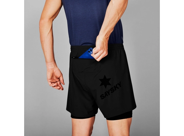 SAYSKY 2 in 1 Pace shorts 5" 2-i-1 design: lett ytterstoff 