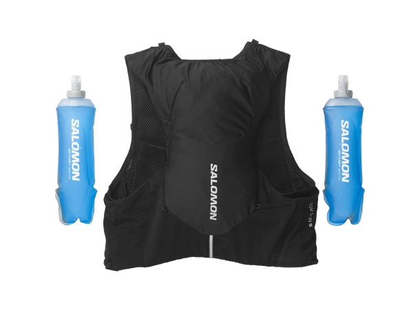 Salomon ADV Skin 5 Løpevest Sort Black/ebony, inkludert 2 500ml flasker