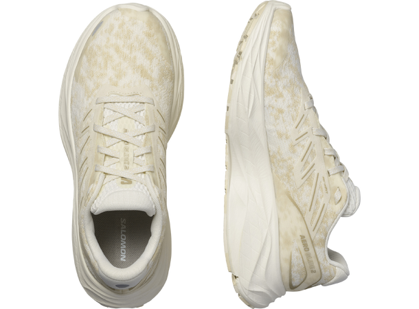 Salomon Aero Glide 2 W Løpesko Vanilla/White, maksdempet løpesko 