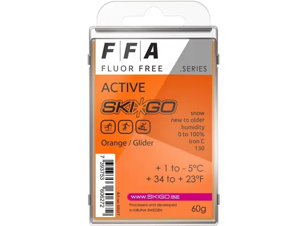 Skigo FFA Orange Glider | -5 / +1 200gr, for ny til eldre snø 