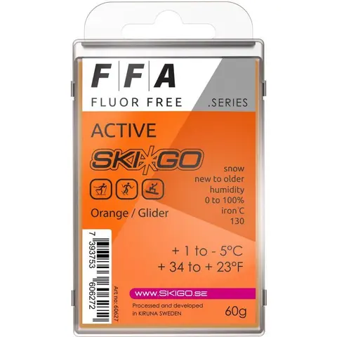 Skigo FFA Orange Glider | -5 / +1 200gr, for ny til eldre snø