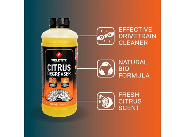 Weldtite Citrus Degreaser, 1000ml Effektiv sitrusrens for drivverk og kjed 