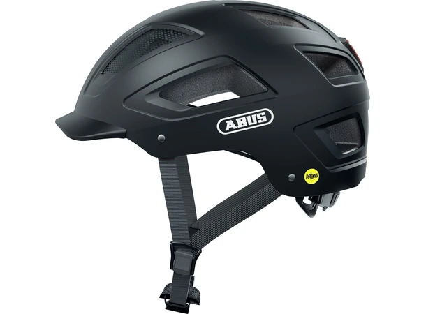 Abus Hjelm Hyban 2.0 MIPS, velvet black Sykkelhjelm med Mips og skjerm 