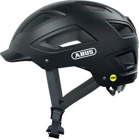 Abus Hjelm Hyban 2.0 MIPS, velvet black Sykkelhjelm med Mips og skjerm