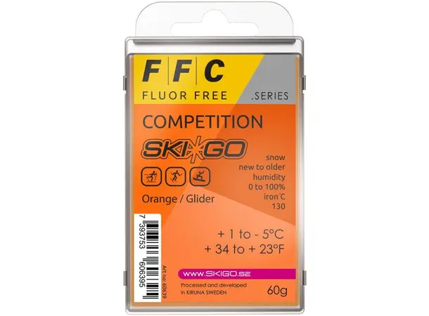 Skigo FFC Orange Glider | +1 / -5 60g, racingglider for ny og eldre snø 