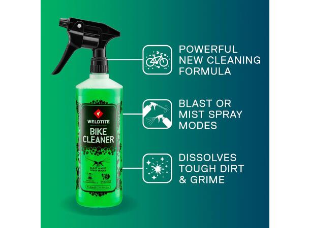 Weldtite Bike Clean, 1L Effektiv sykkelrens med frisk sitrusform 
