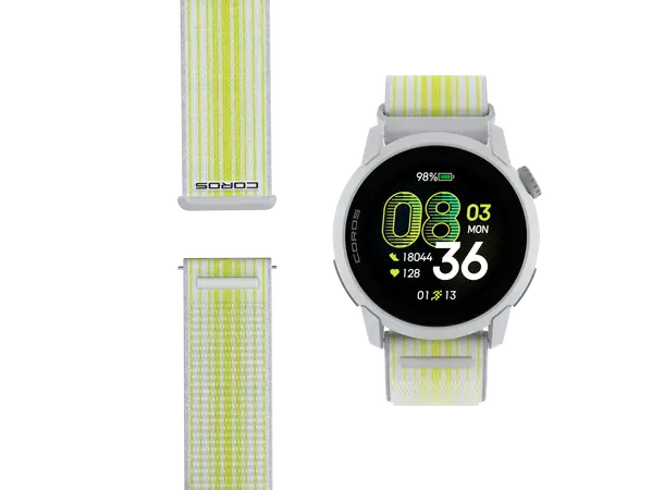 Coros Watch Pace 4 Nylon White Ultlralett AMOLE GPS klokke 