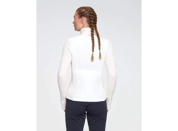 Dæhlie Full Zip Comfy Wmn Varm full-zip genser, Snow white 
