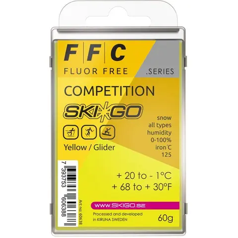 Skigo FFC Yellow Glider | -1 /-12 60g, racingglider for alle snøtyper