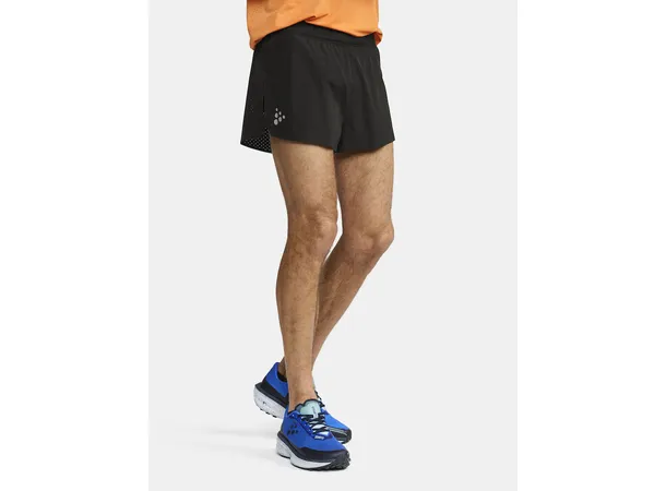 Craft PRO Hypervent Split Short 2 M Løpe-shorts med splitt, Sort 