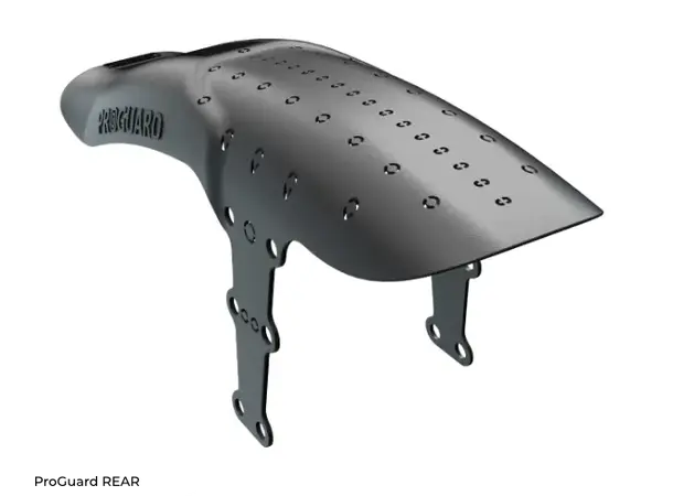 RRP ProGuard Rear MINI Bakskjerm Sort Til Bakramme, opptil 3" dekk, 325mm,127g 