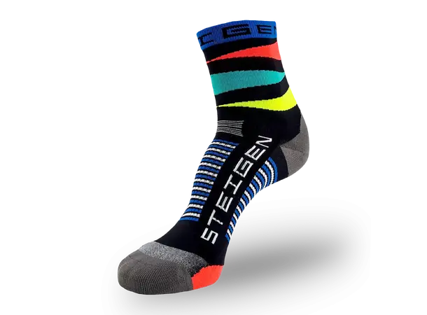 Steigen Løpesokker 1/2 Retro Sort Lette sokker for sport, one size 