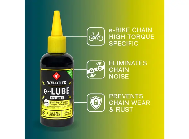 Weldtite e-Lube, 100ml Premium smøring for elsykkel-drivverk 