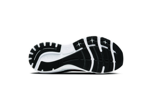 Brooks Adrenaline GTS23 Herre Black/mandarin red/silver, stabile sko