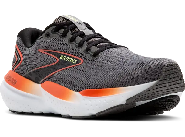 Brooks Glycerin 21 Løpesko herre Grey/mandarin red/green, mengdetrener 