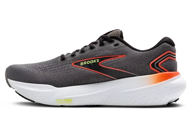 Brooks Glycerin 21 Løpesko herre Grey/mandarin red/green, mengdetrener 