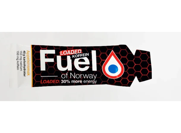 Fuel of Norway Loaded Gel Koffein Appels 55g, 40g karbohydrater, 150mg koffein 