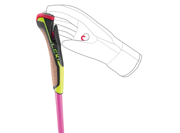 Leki PRC 750 Pink Skistav Lett, stiv og presis karbonstav 